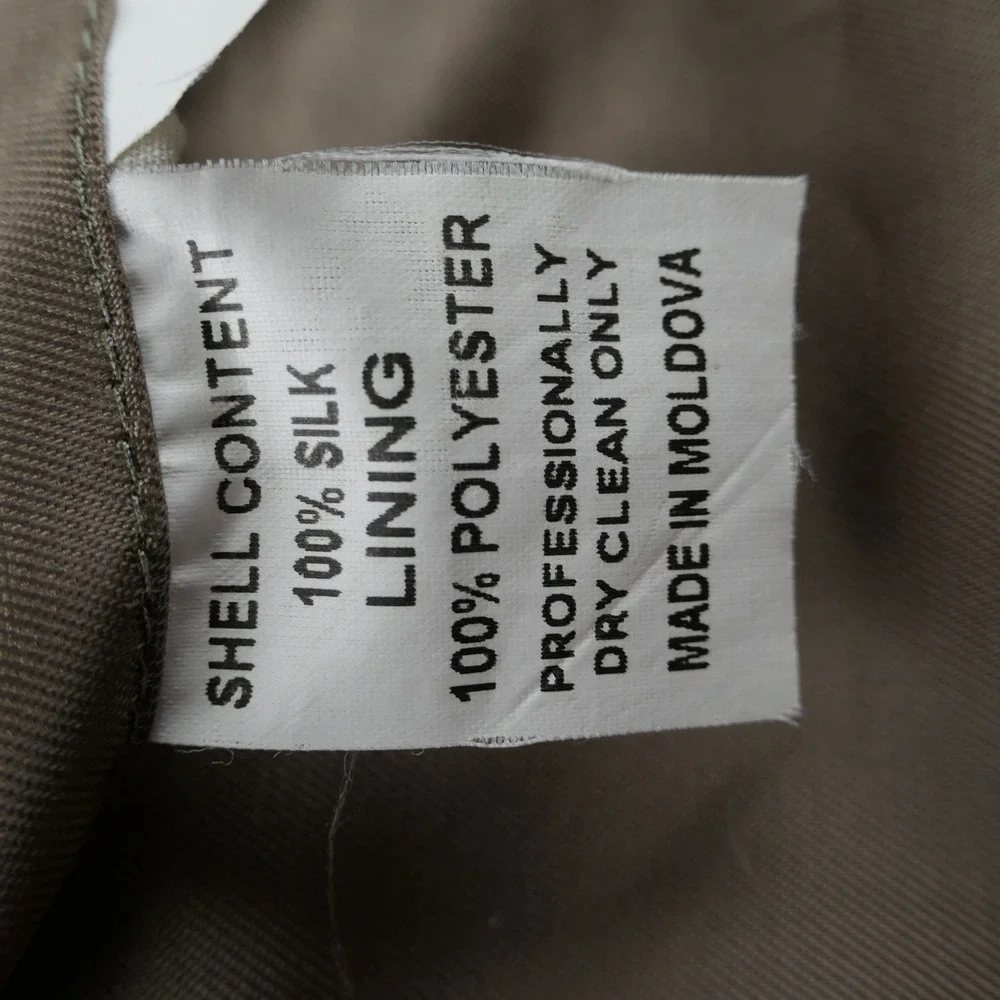 Croft Barrow Blazer Mens 50R Tan Houndstooth Silk Wide Lapel Vintage 90s